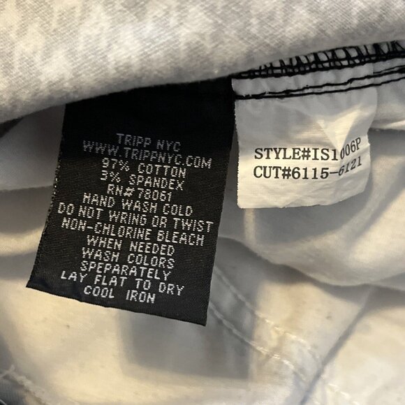 Women's Dang Goodman Tripp NYC Houndstooth Skinny Jeans SZ 11 Black Rocker Pants - Picture 10 of 14